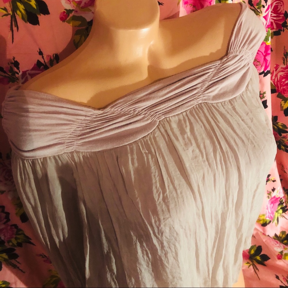 Phase eight lavender purple Italy top blouse boho Gypsy whimsigoth long sleeve